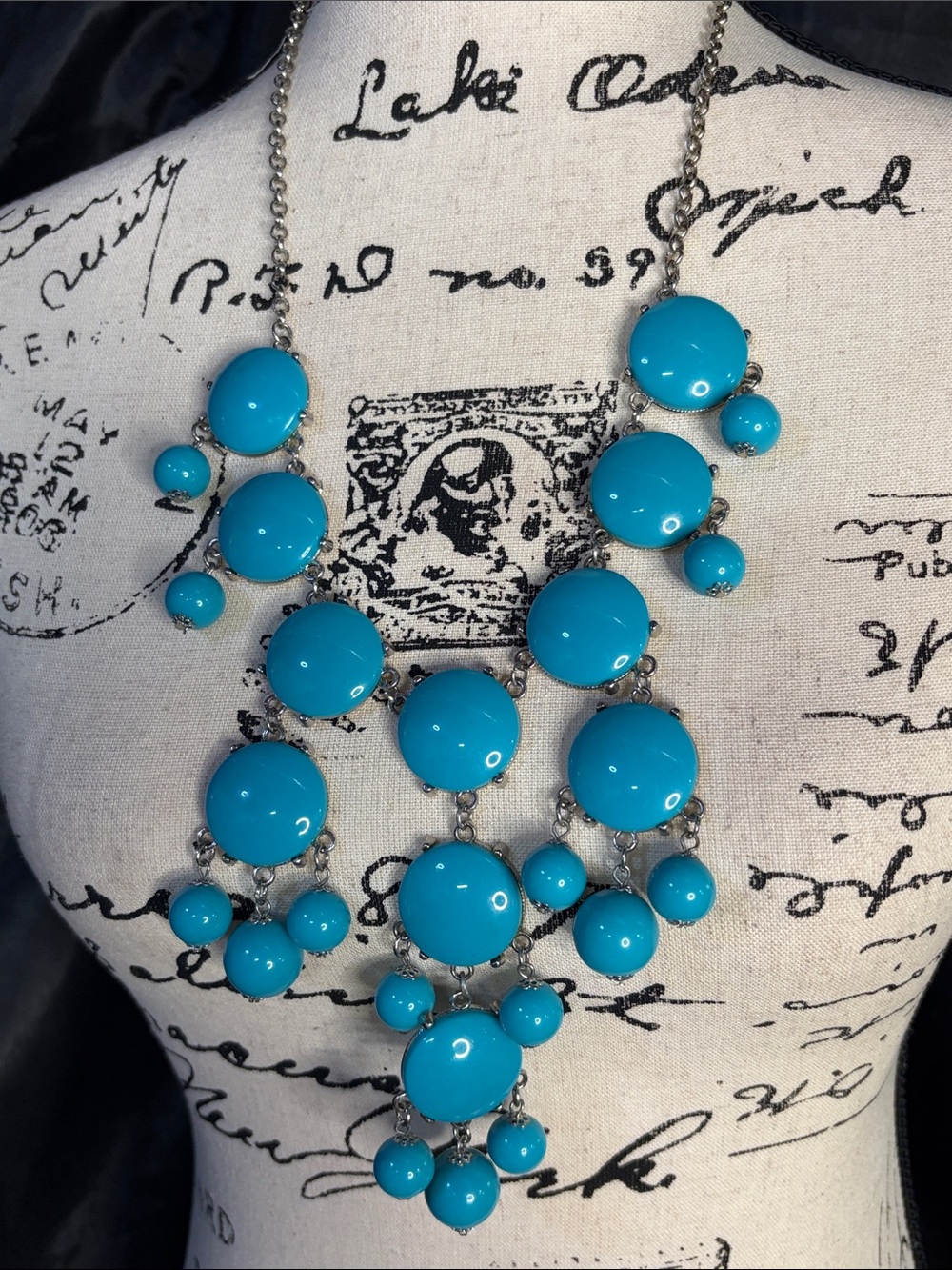 Vintage Estate Statement Blue Bib Necklace | Desert Market Southwestern Style